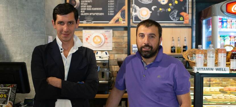 Oprichters fastfoodketen Degusto in Georgië